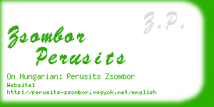 zsombor perusits business card